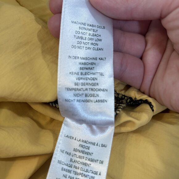 True Religion Mens Hoodie M Spell Out Pockets Tie Dye Black Yellow Colorblock - Picture 7 of 12